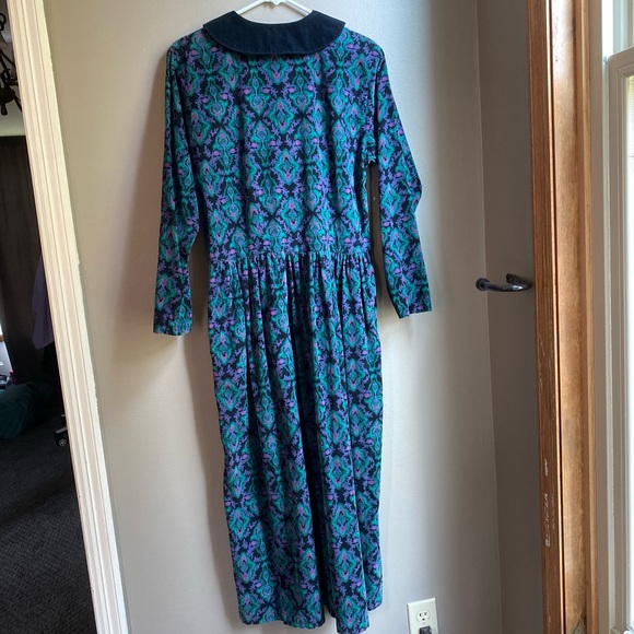 Vintage 90’s EDDIE BAUER Brushed Corduroy Full Length Dress - Picture 3 of 7